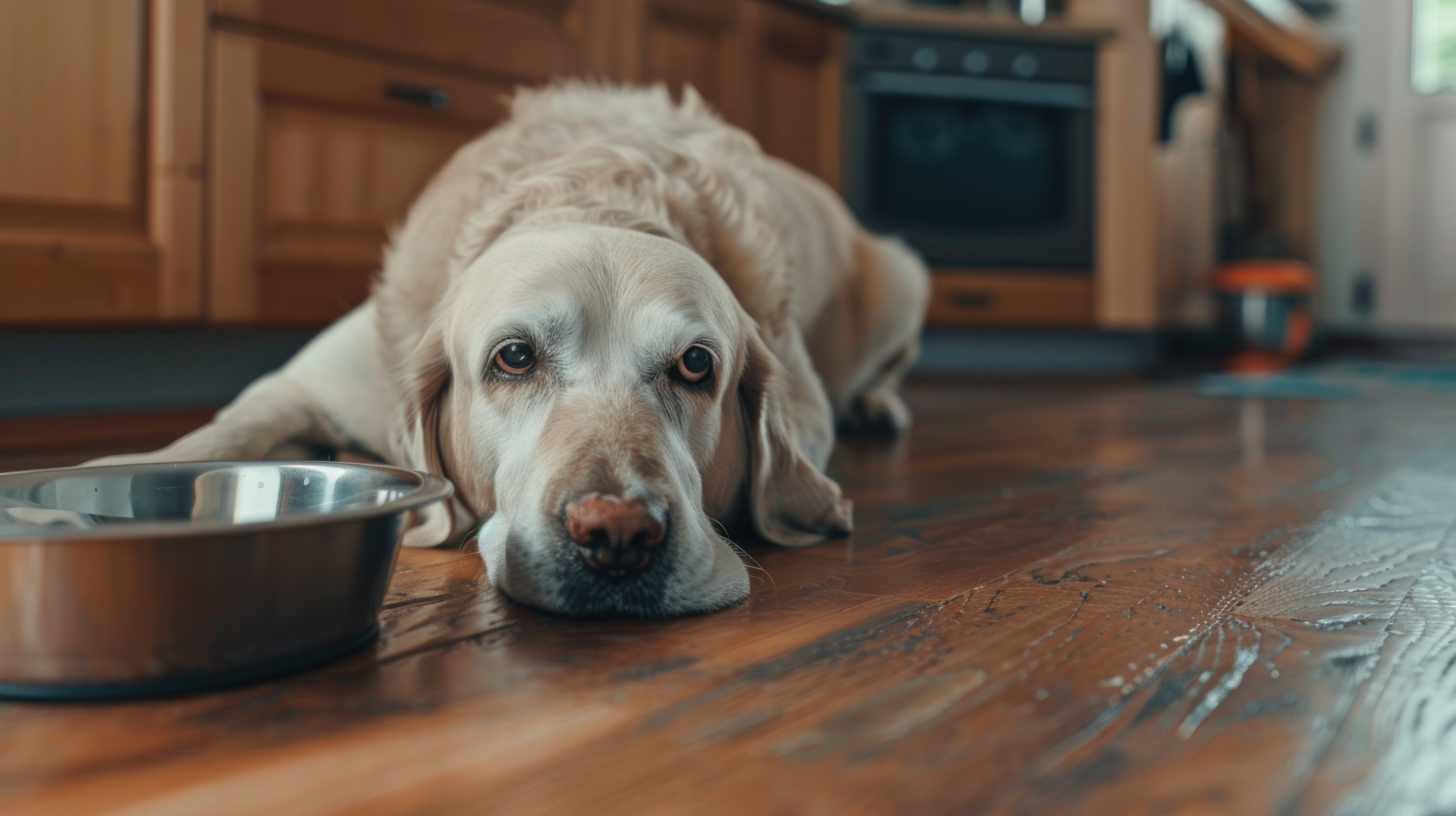 Hund, Tier, Futternapf, Golden Retriever, drinnen
