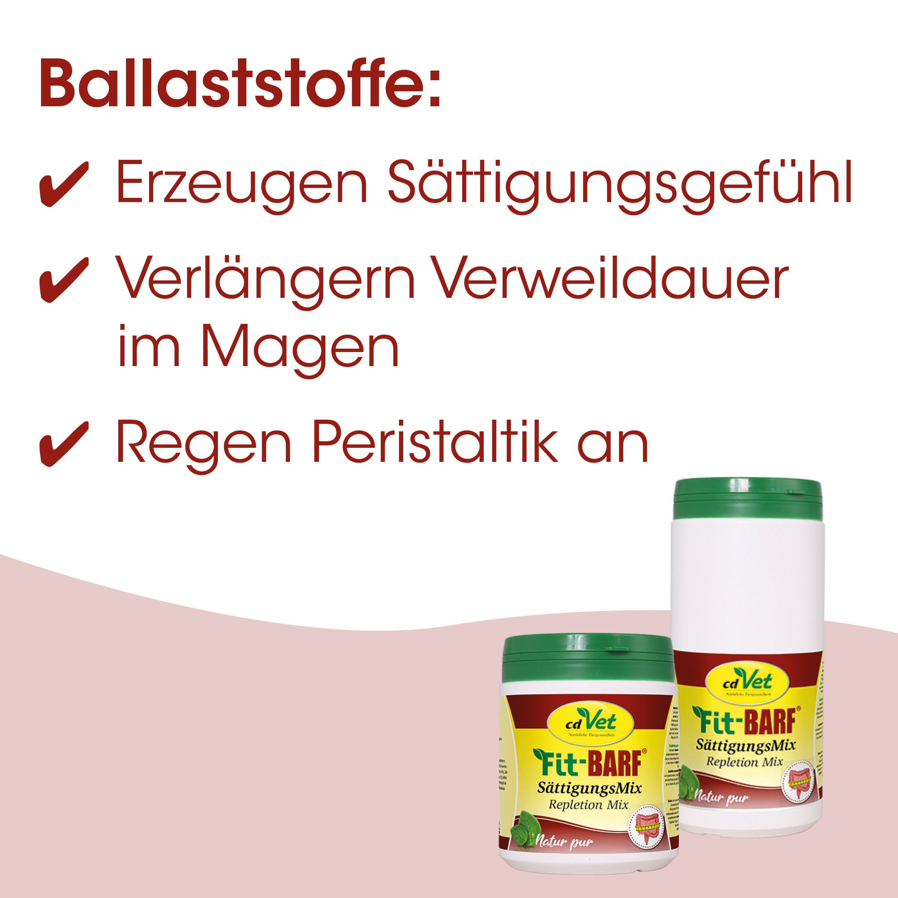 Pflegemittel, Sättigungsmix, Tierarztbedarf, cdVet, Sattigungsfutter