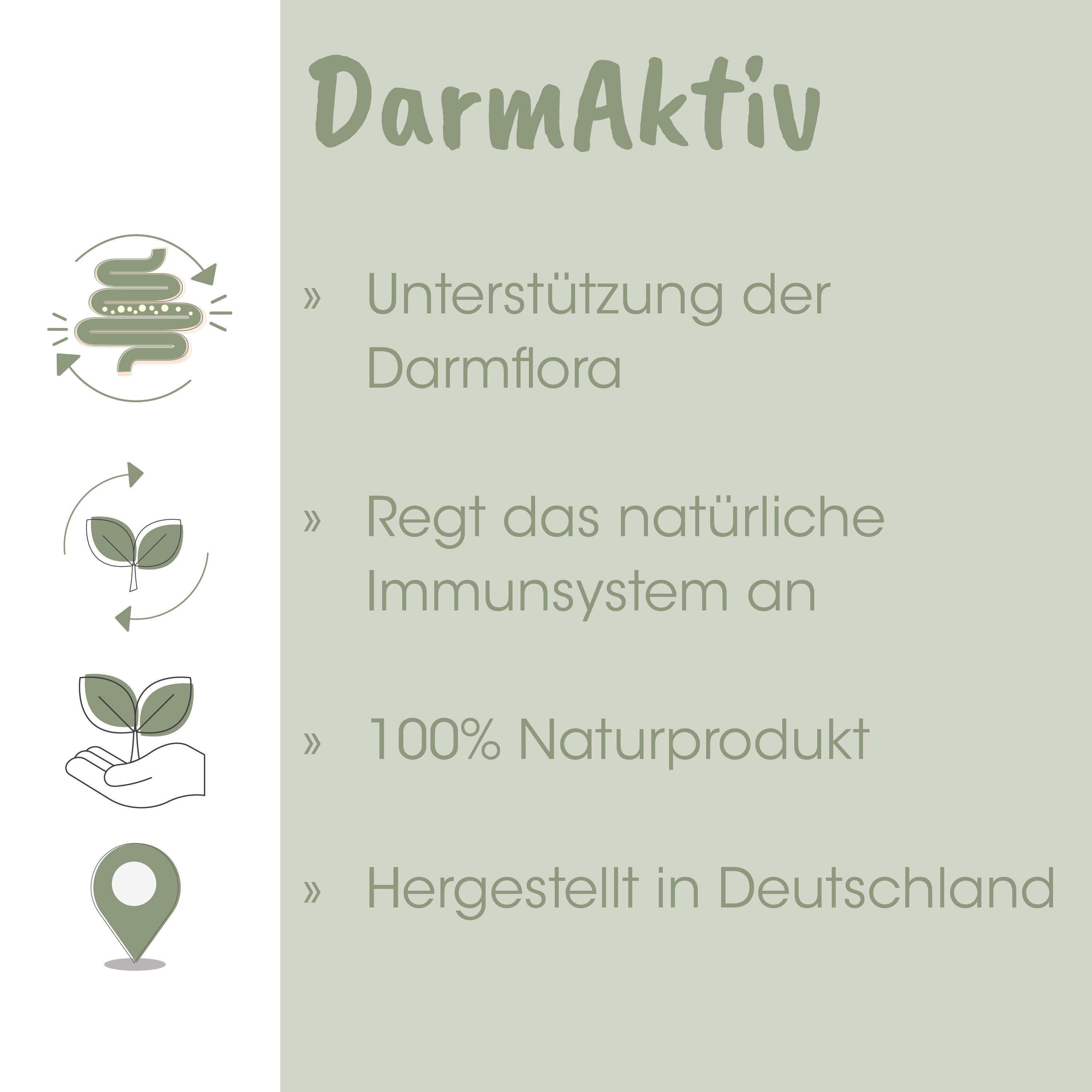 Darmprodukt, Darmflora, 100% Naturprodukt, Hergestellt in Deutschland, Naturheilmittel