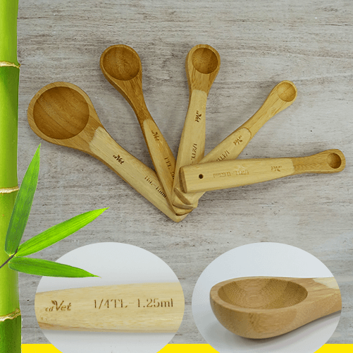 Dosierlöffel-Set aus Bambus
