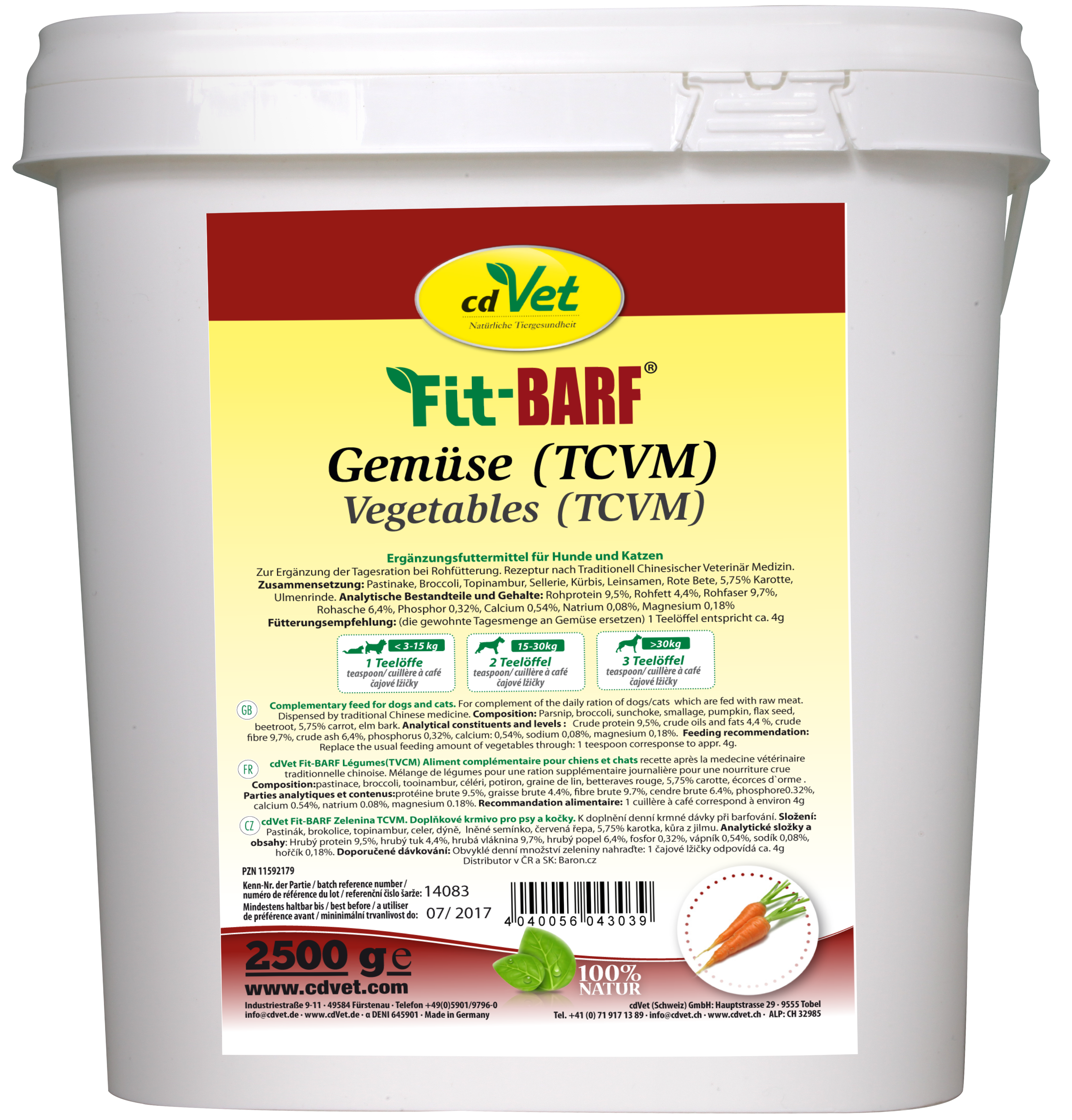 Fit-BARF Gemüse (TCVM) 2,5 kg